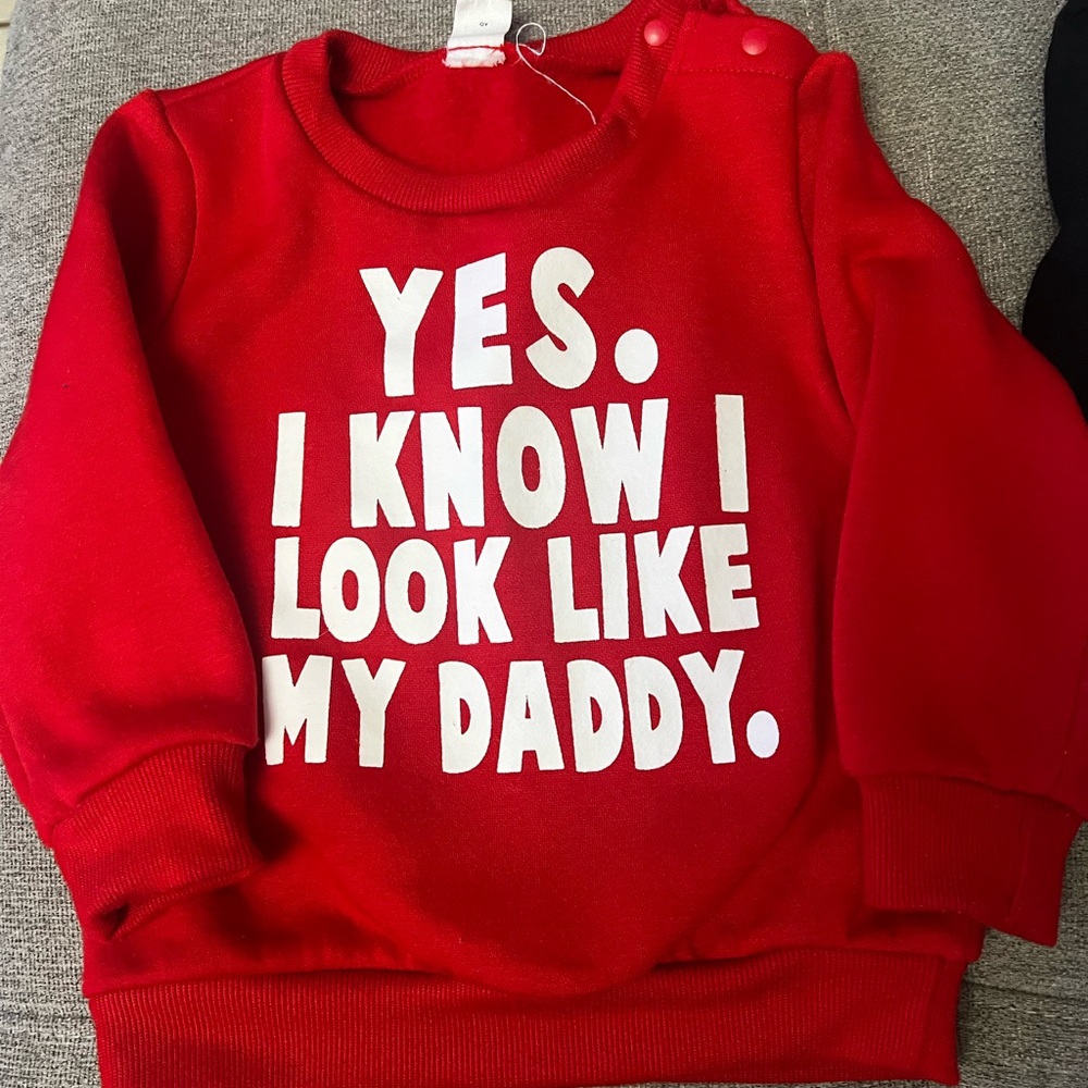 Bold Red Crew Neck Sweatshirt with Statement Print